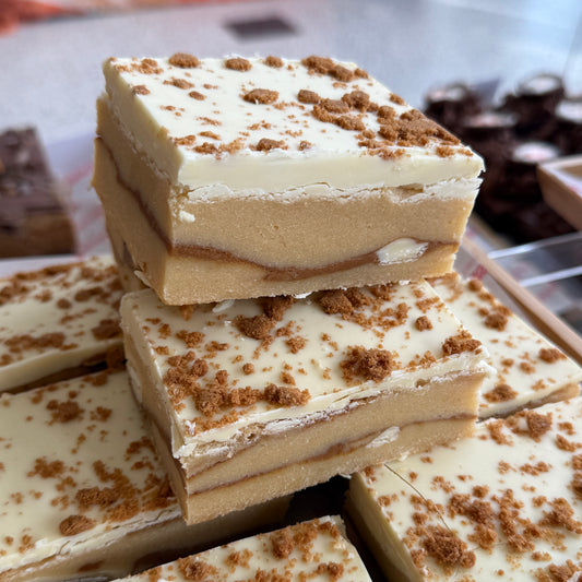 Biscoff and Milkybar Blondie