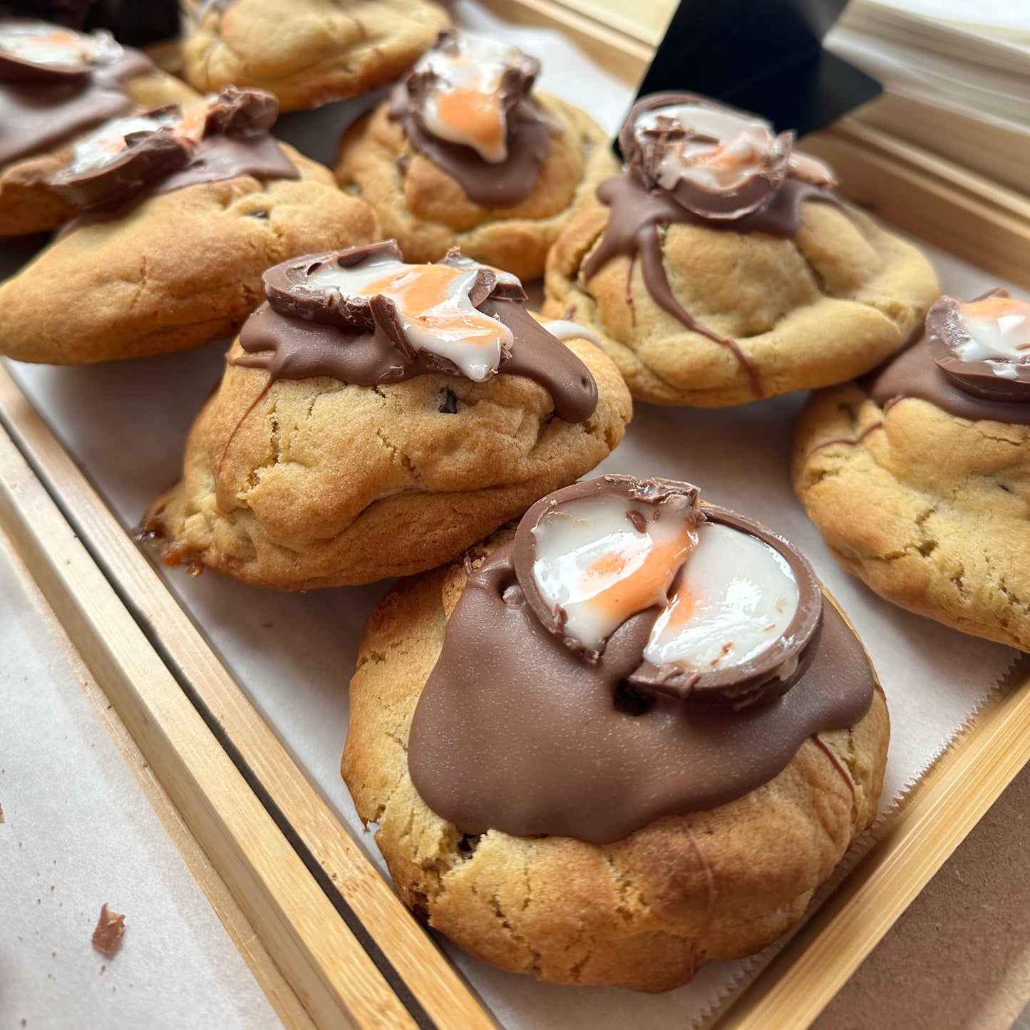 Cream Egg Stuffed Cookie